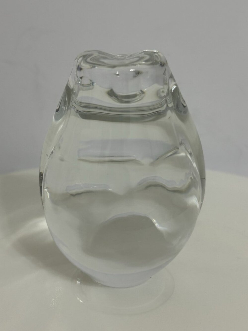 Vintage Crystal Glass Clear Owl Figurine Paperweight Danish Holmegaard Unique - Picture 4 of 8